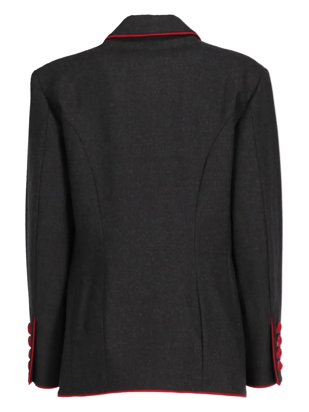 Moschino Pre-Owned 2000 heart-buttons wool blazer - Grey - 画像2
