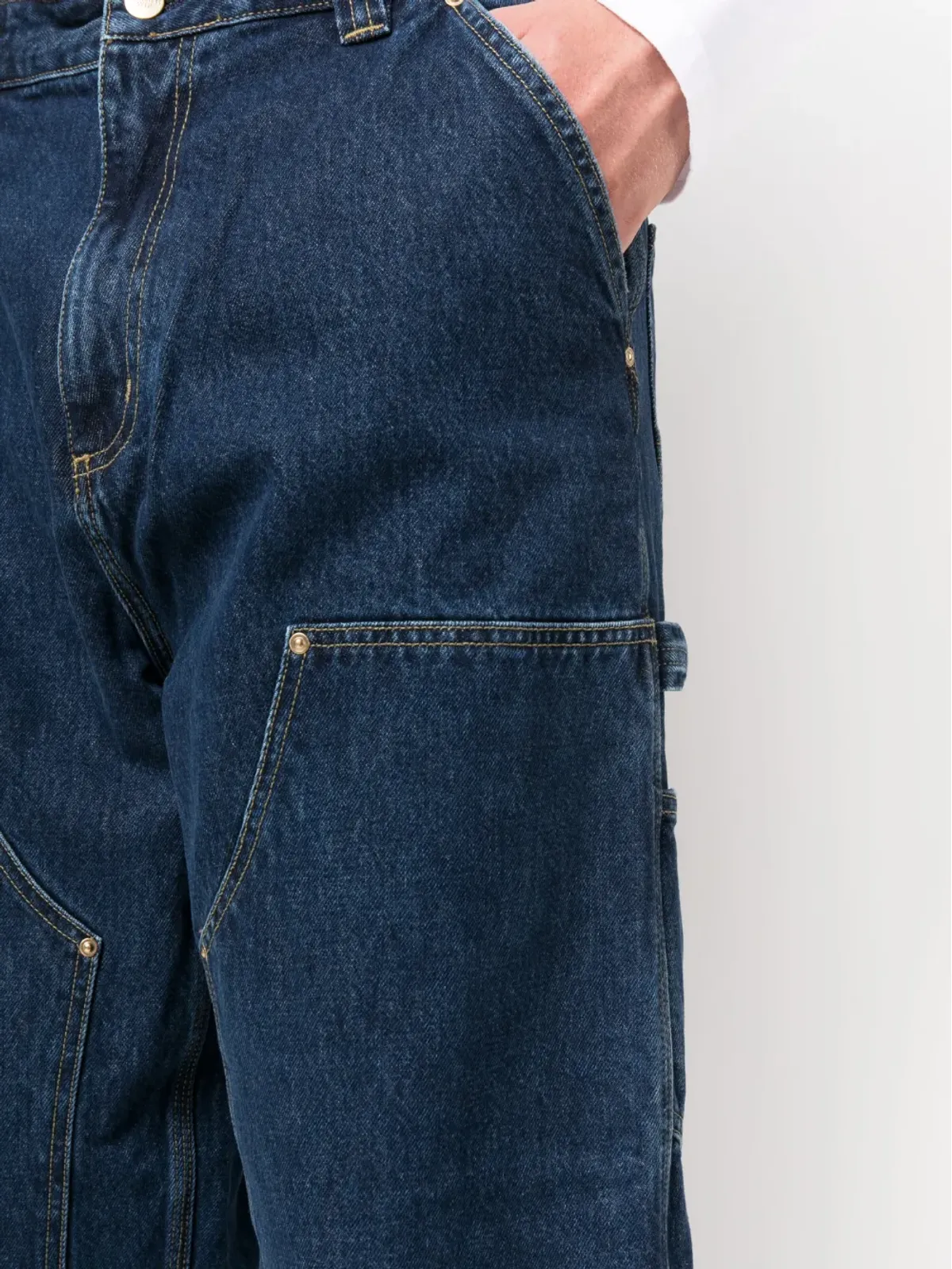 Carhartt WIP Nash DKローライズ パネルド ワイドレッグ ジーンズ - 画像5