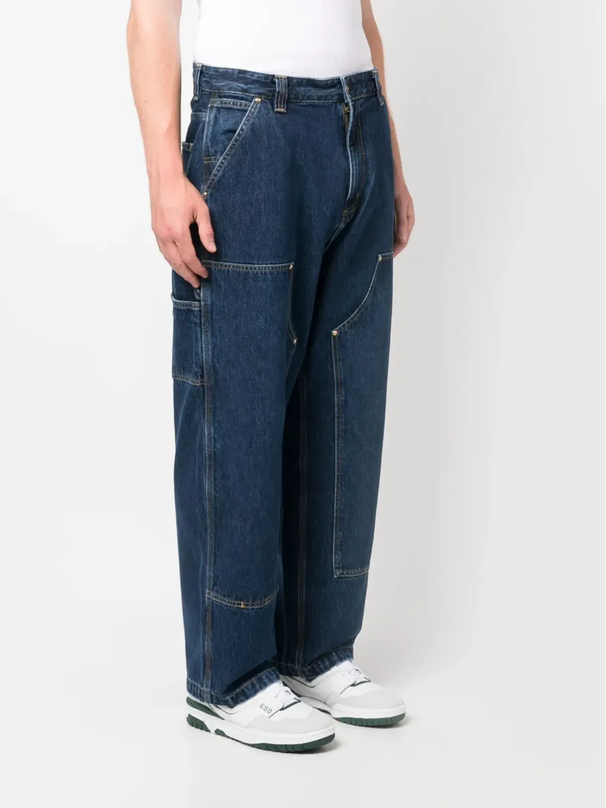 Carhartt WIP Nash DKローライズ パネルド ワイドレッグ ジーンズ - 画像3