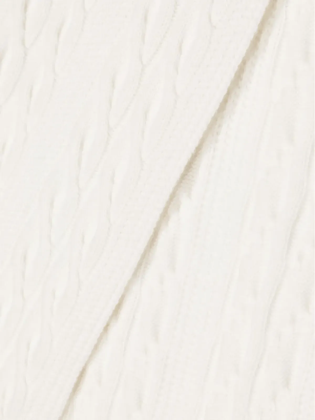 N.Peal ケーブル編みカシミヤスカーフ - White - 画像2