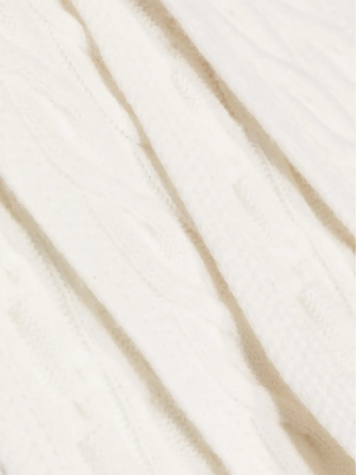 N.Peal ケーブル編みカシミヤスカーフ - White - 画像3