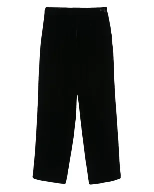 Giorgio Armani Pre-Owned 1990年代 ベロア素材 ストレートパンツ - ブラック - サムネイル2