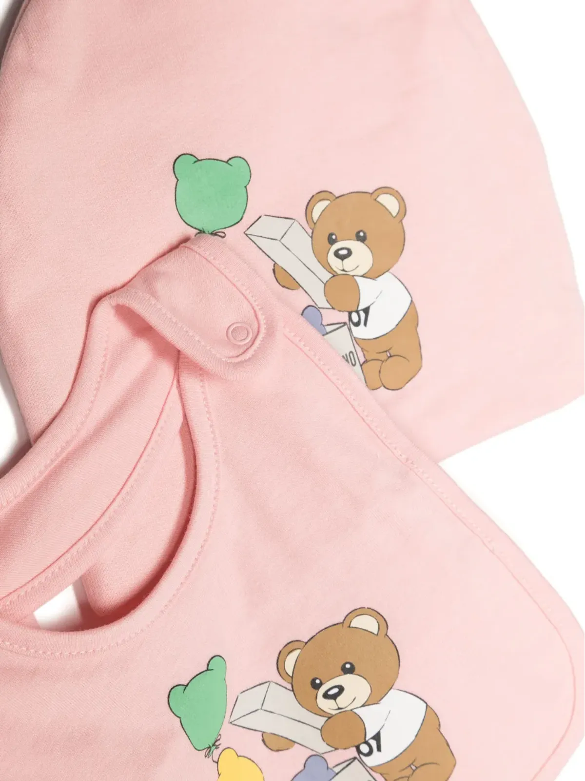 Moschino Kids テディベアプリント ロンパースセット - 画像2