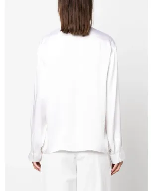 Giorgio Armani Vネック長袖シルクシャツ - サムネイル4