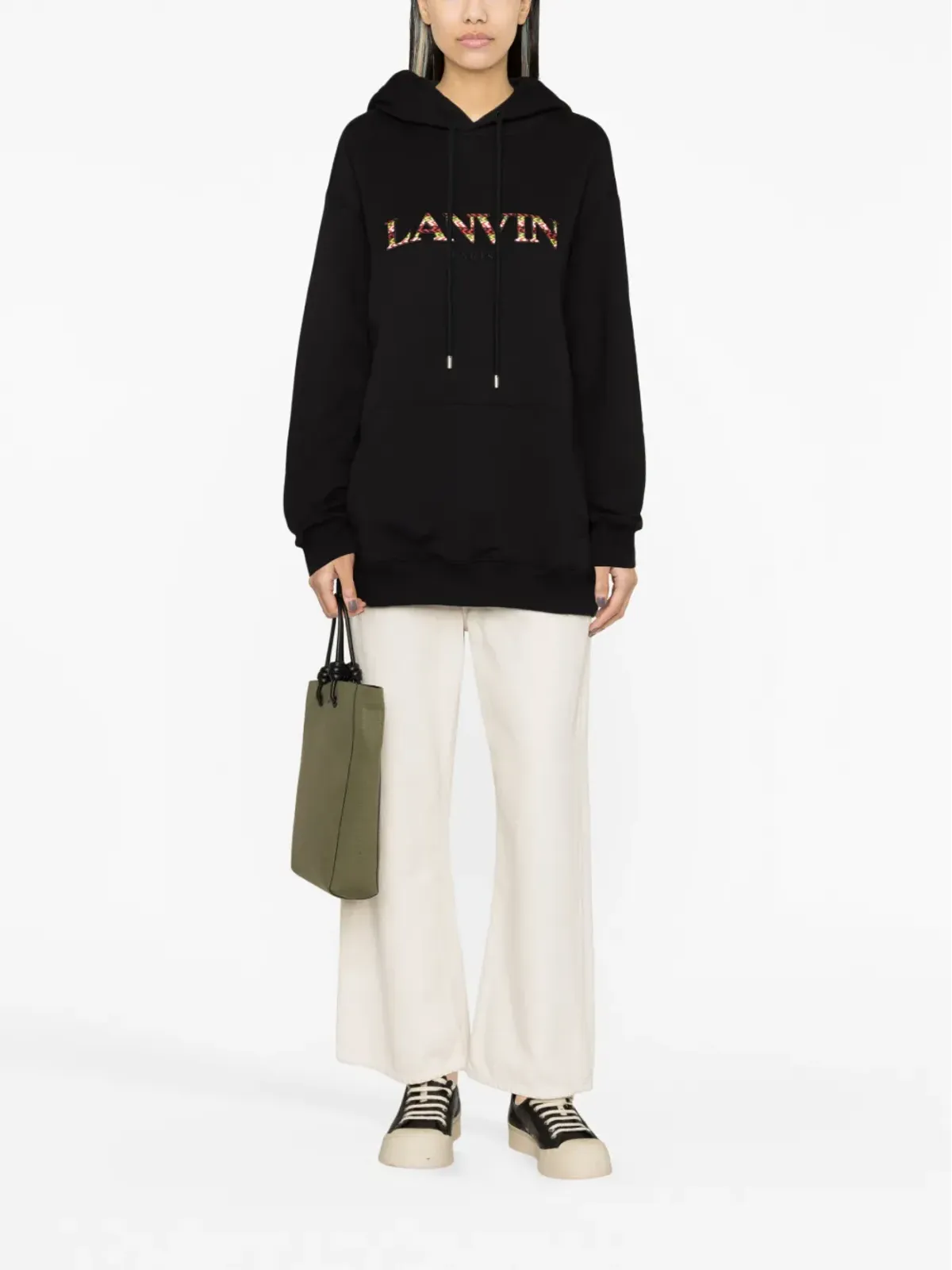 Lanvin ロゴ刺繍フーディー - 画像2