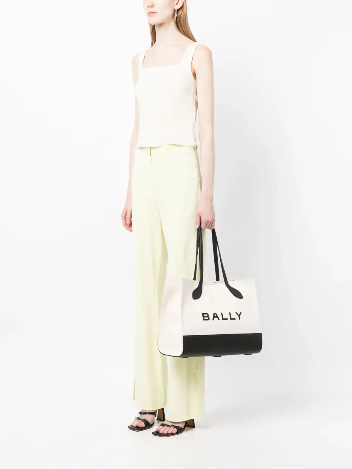 Bally バー ロゴプリント トートバッグ - 画像2