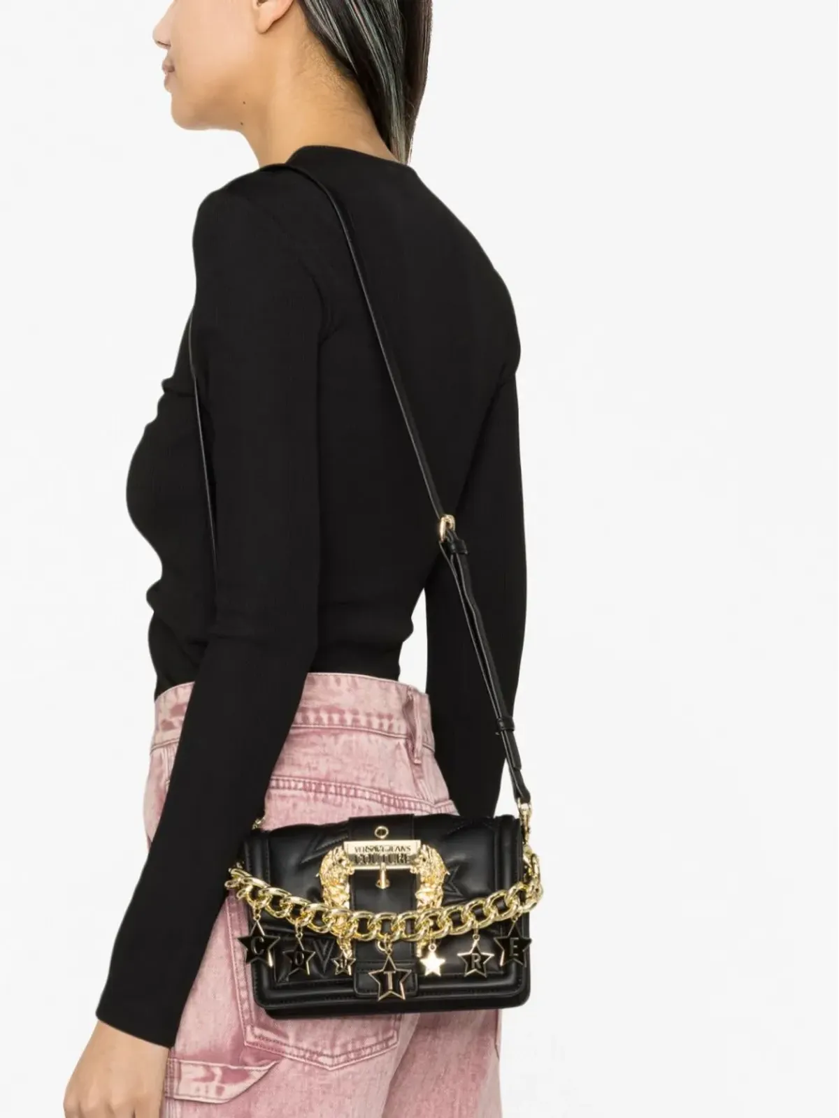 Versace Jeans Couture 星モチーフのフェイクレザートートバッグ - 画像3