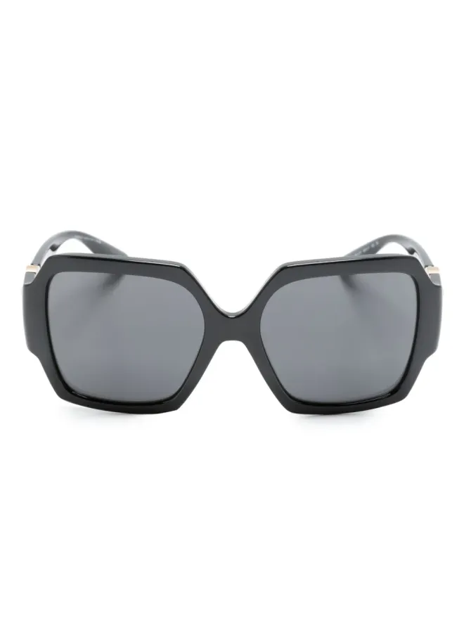 Versace Eyewear Versace Eyewear Medusa Runaway oversize-frame sunglasses - Blackの商品画像