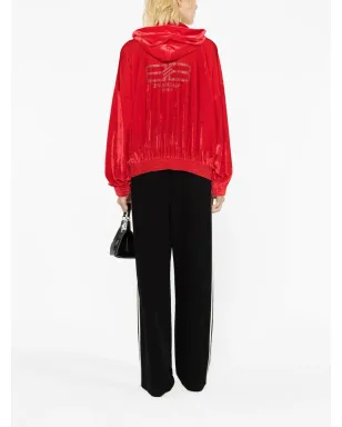 Balenciaga クリスタルエンブリッシュドベルベットフーディ - サムネイル3