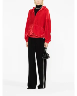 Balenciaga クリスタルエンブリッシュドベルベットフーディ - サムネイル4