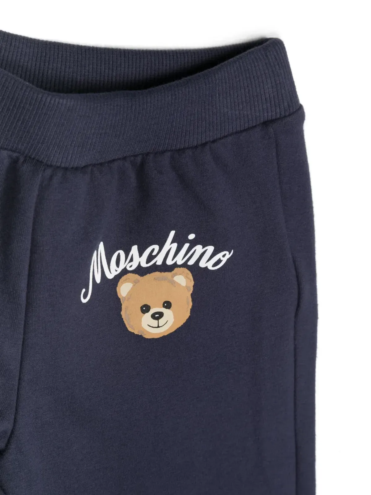 Moschino Kids ベア柄コットンジップフーディ ブルー - 画像3