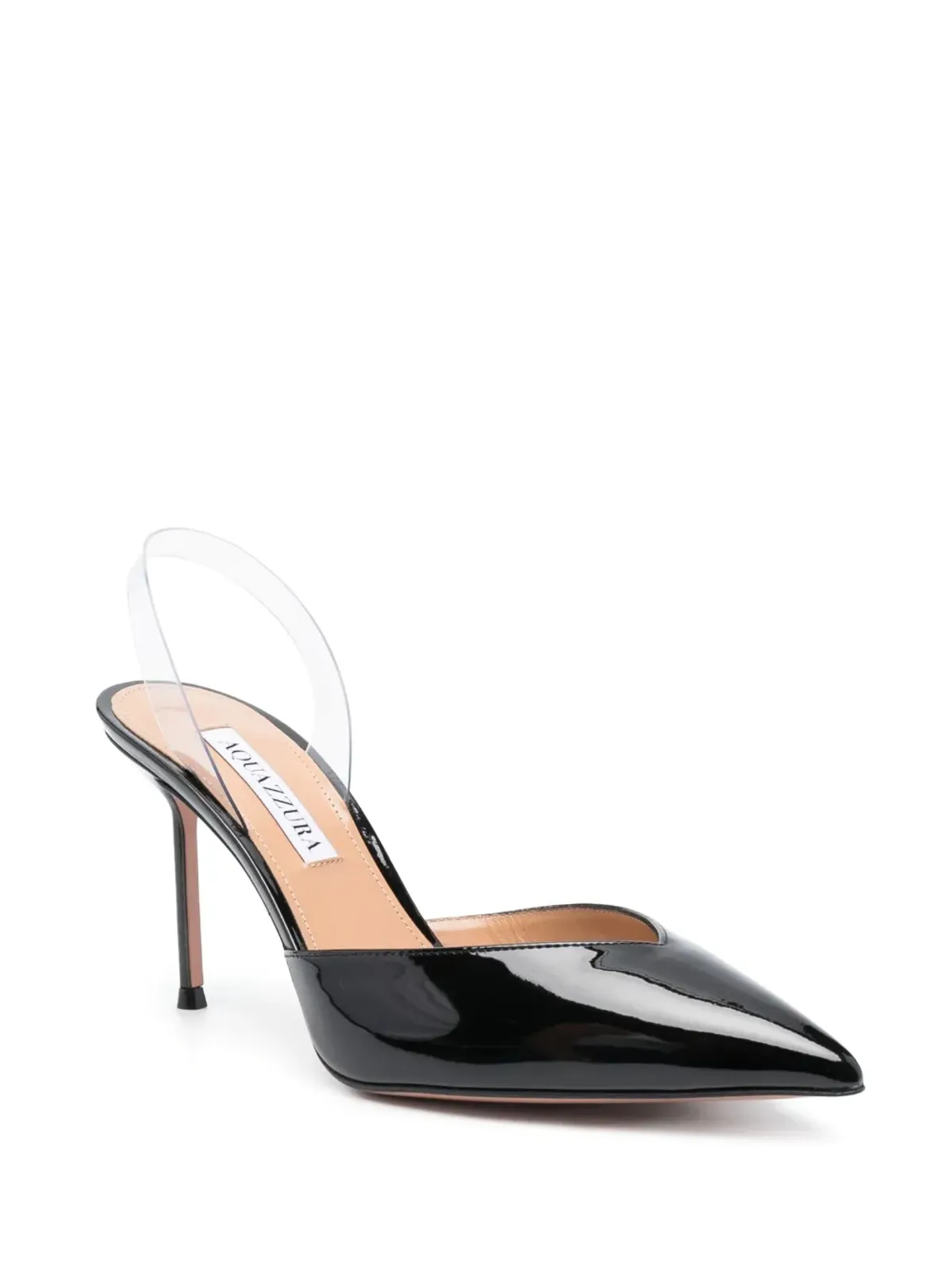 Aquazzura V Plexi 90mm スリングバックパンプス - ブラック - 画像2