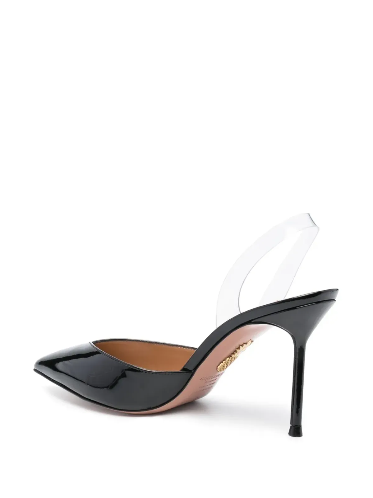 Aquazzura V Plexi 90mm スリングバックパンプス - ブラック - 画像3