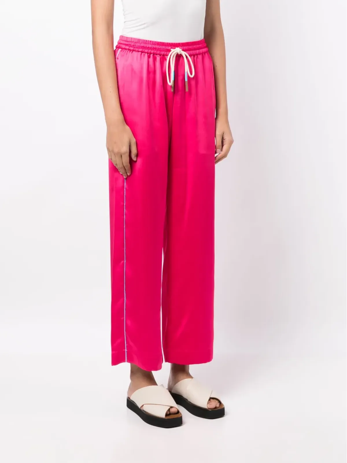Mira Mikati x Javier Calleja サテンパジャマボトムス - 画像3