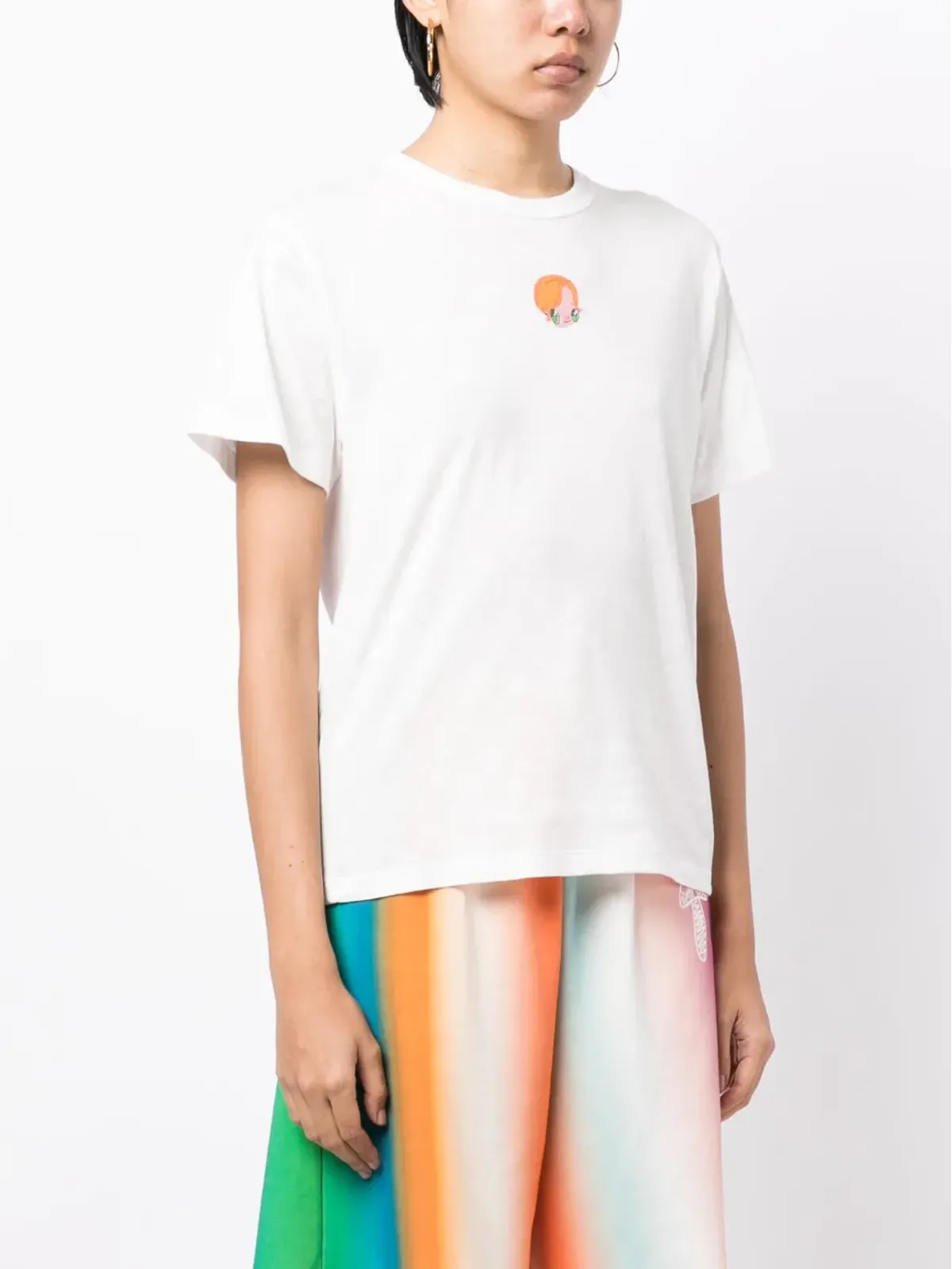 Mira Mikati ロゴ刺繍入りオーガニックコットンTシャツ - 画像3
