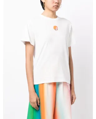 Mira Mikati ロゴ刺繍入りオーガニックコットンTシャツ - サムネイル3