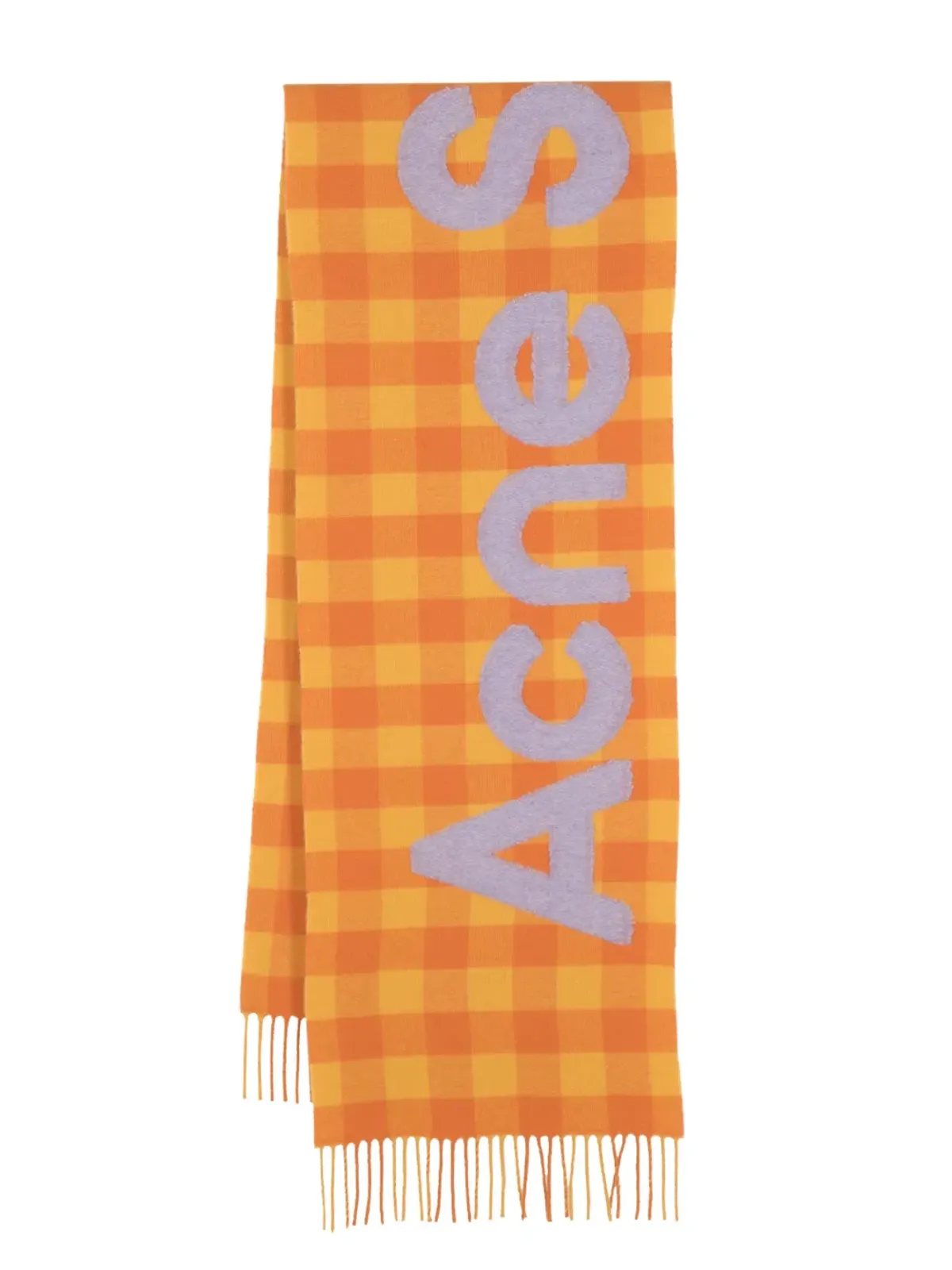 Acne Studios チェック柄ウールスカーフ - 画像1
