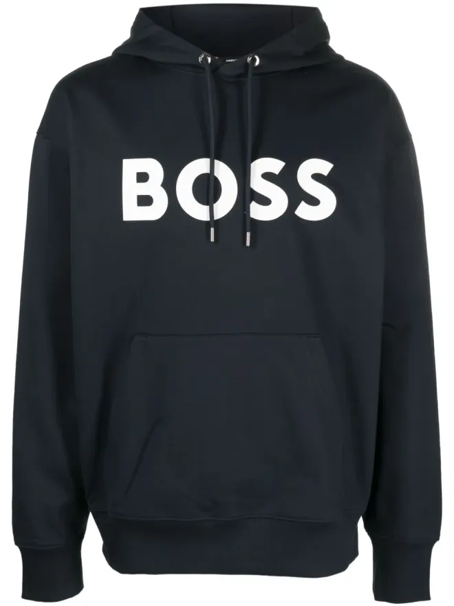 BOSS BOSS ロゴプリント コットン フーディの商品画像