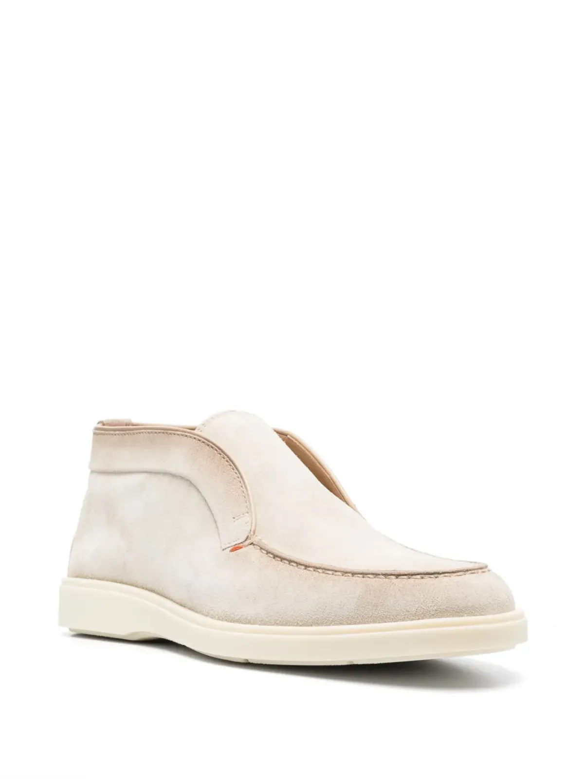 Santoni トーンステッチング レザー ブーツ - 画像2