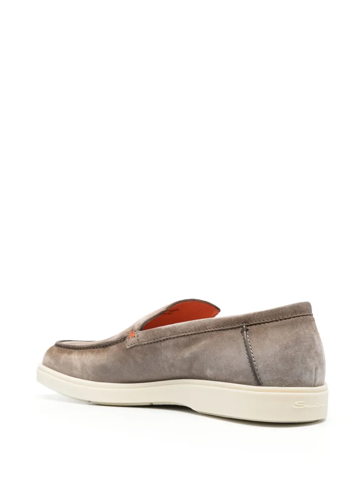 Santoni トーンステッチング レザー ローファー - 画像3