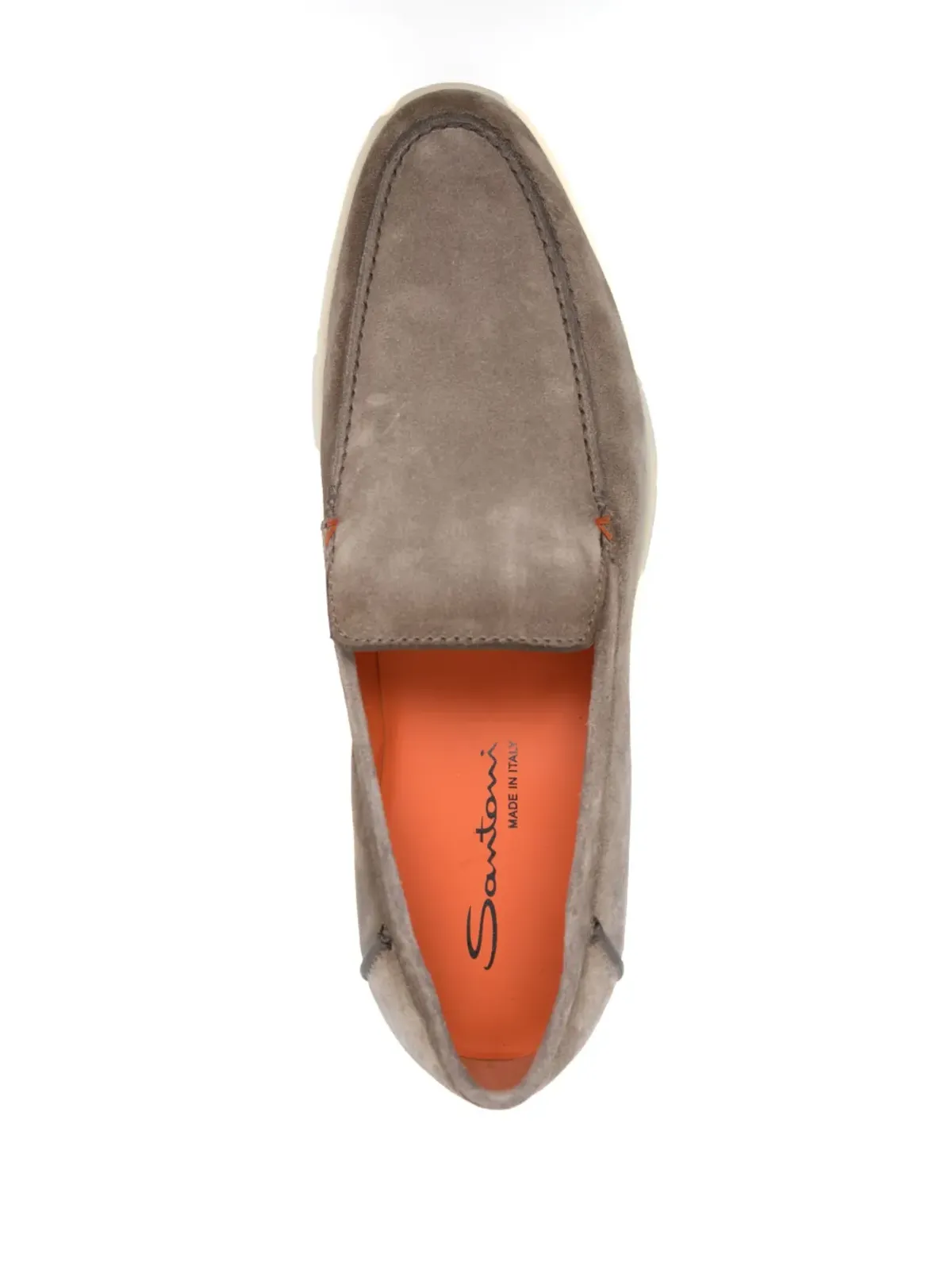 Santoni トーンステッチング レザー ローファー - 画像4