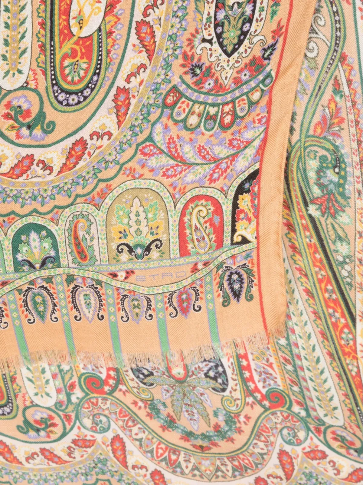 ETRO Delhi カシミヤ混紡シルクスカーフ - 画像3