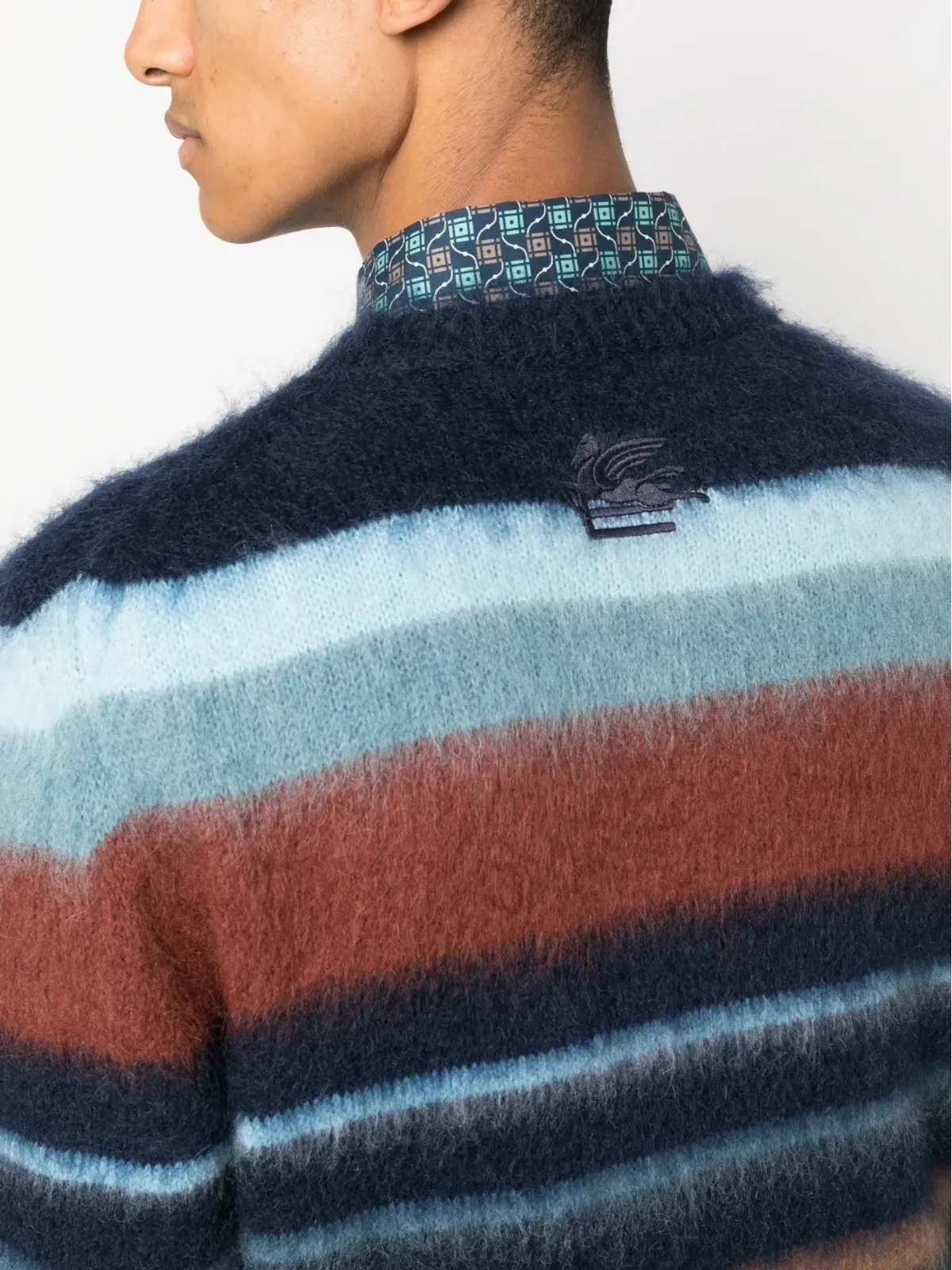 ETRO ストライプセーター ブルー - 画像5