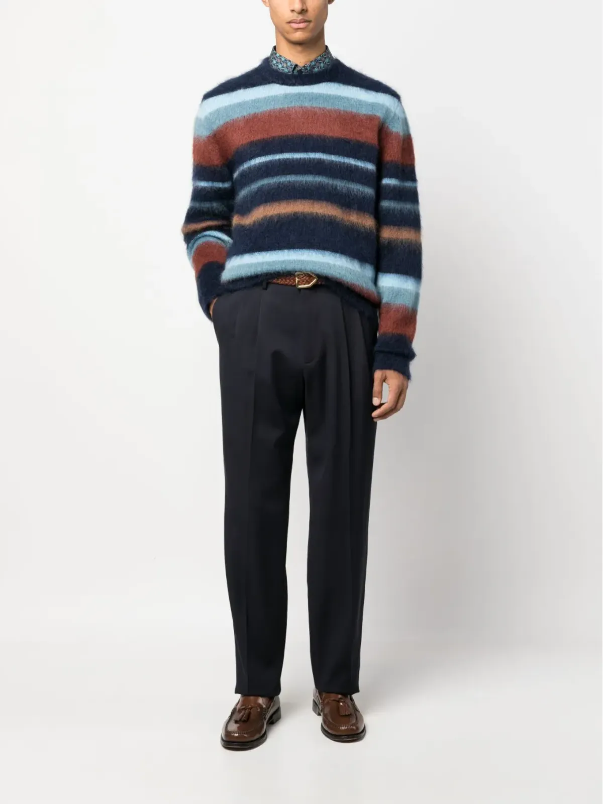 ETRO ストライプセーター ブルー - 画像2