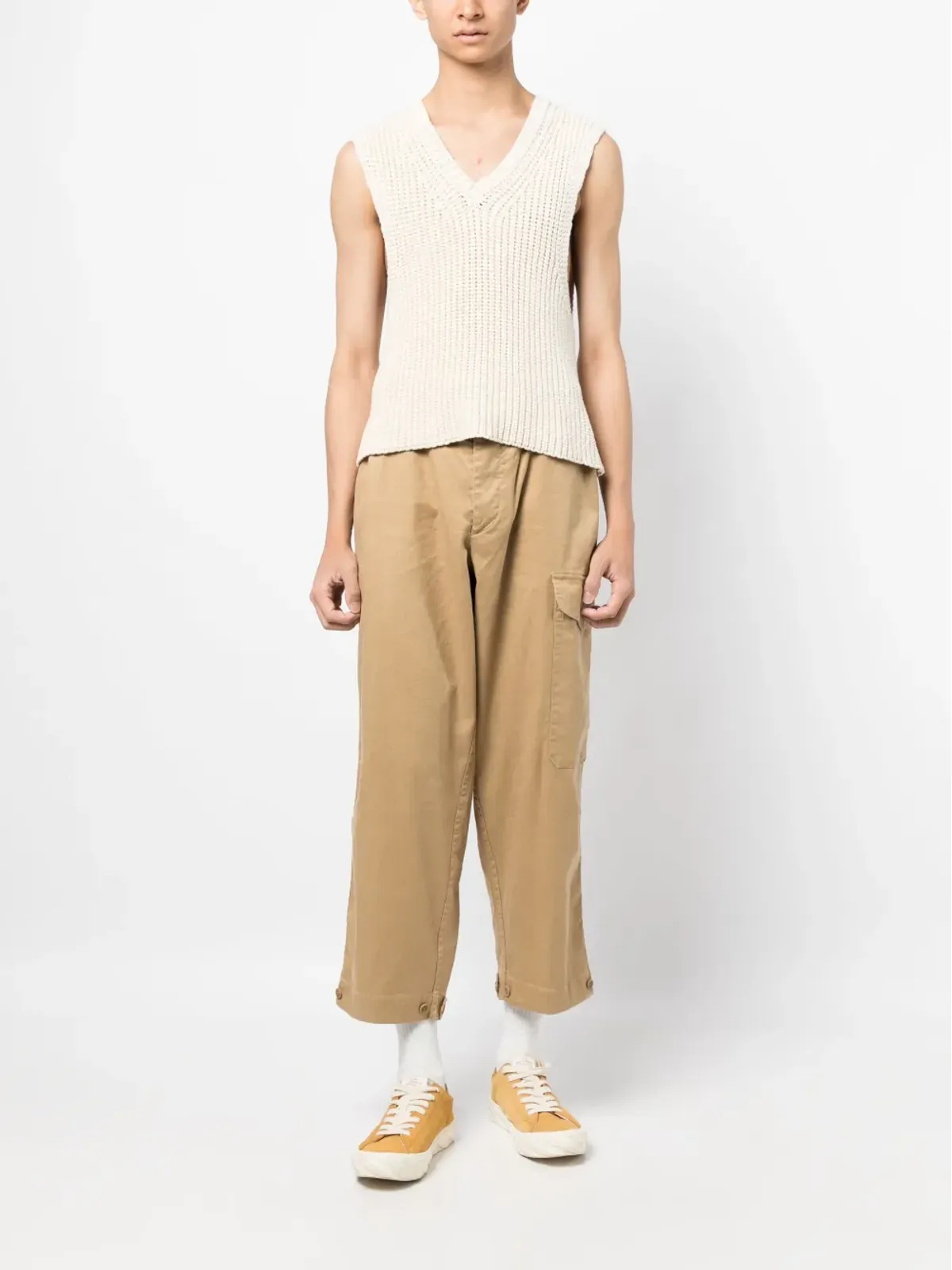 YMC elasticated-waist cropped trousers - 画像2