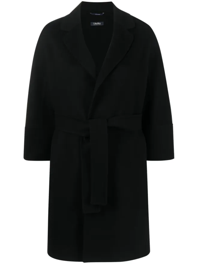 Max Mara Max Mara ベルト付きバージンウールコートの商品画像