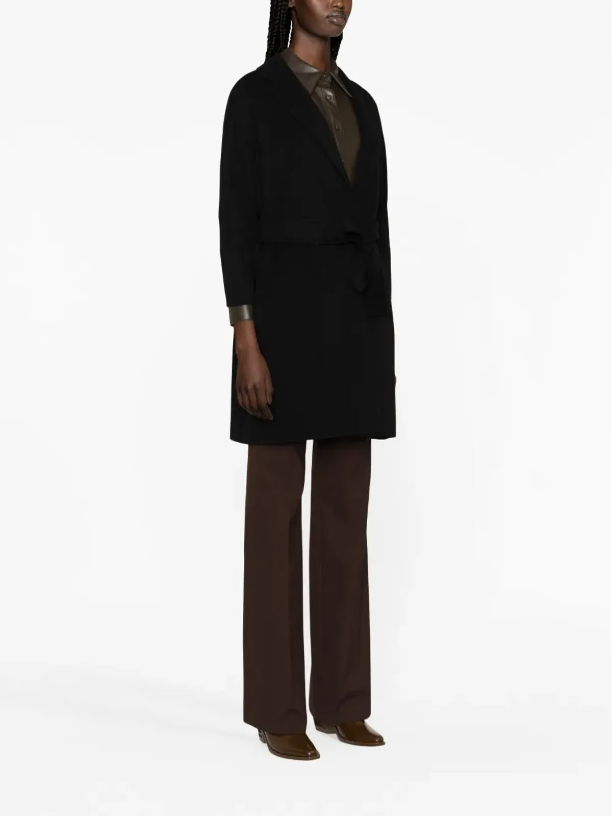 Max Mara ベルト付きバージンウールコート - 画像3