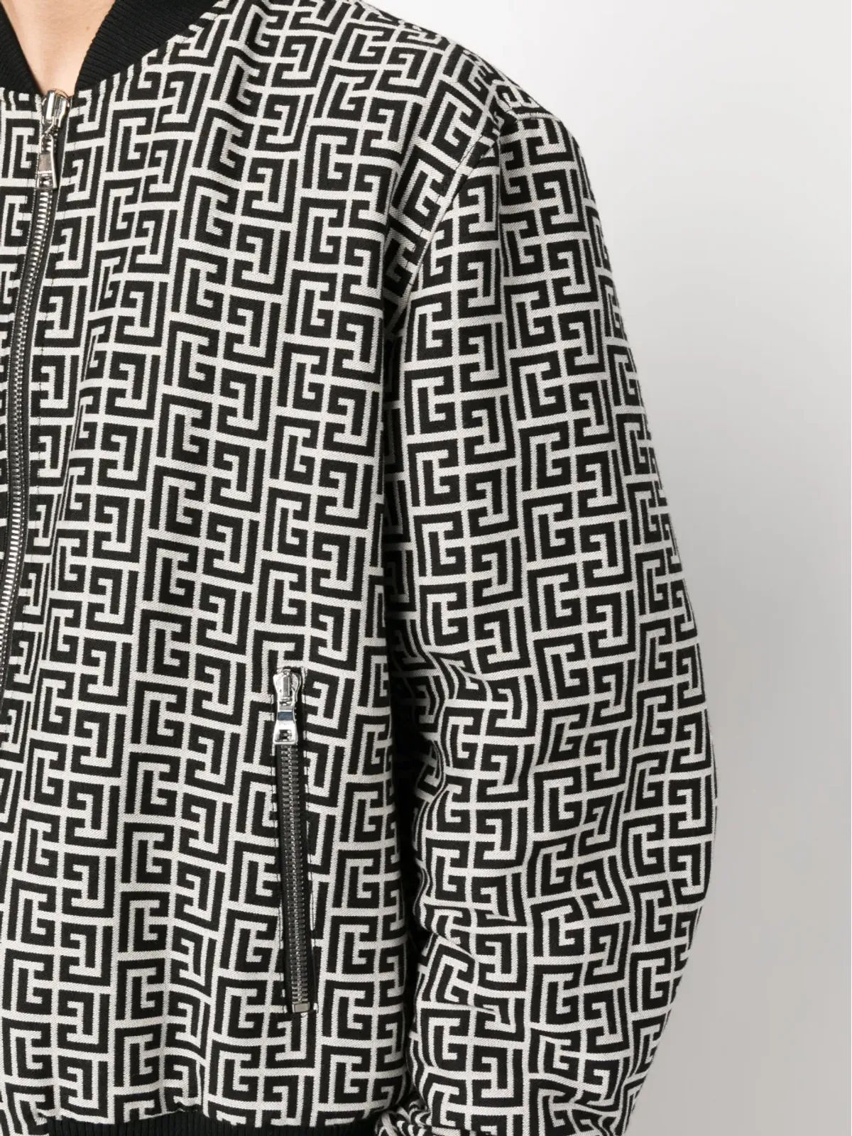 Balmain バルマン モノグラム柄リバーシブルボンバージャケット - 画像5