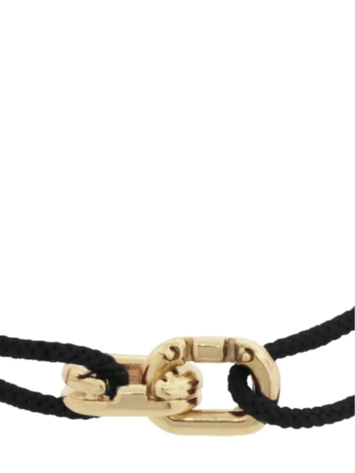 LUIS MORAIS 14kt イエローゴールド リンクコード ブレスレット ブラック - 画像2
