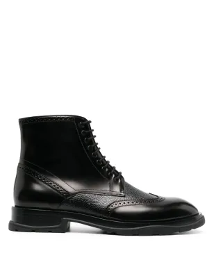 Alexander McQueen テクスチャード レースアップ ブーツ - サムネイル1