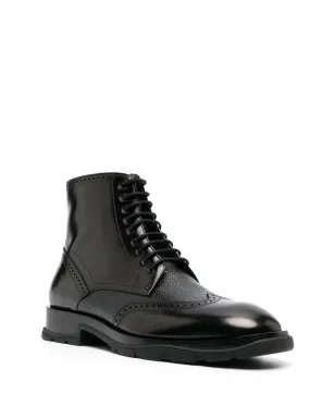 Alexander McQueen テクスチャード レースアップ ブーツ - サムネイル2