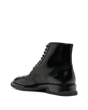 Alexander McQueen テクスチャード レースアップ ブーツ - サムネイル3