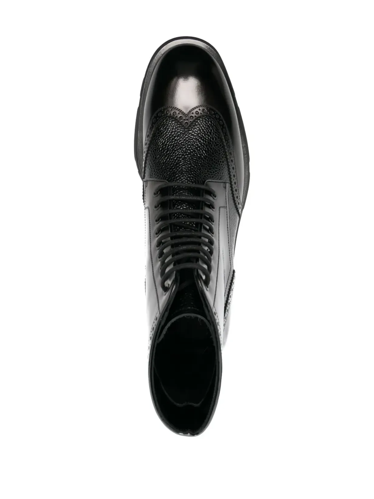 Alexander McQueen テクスチャード レースアップ ブーツ - 画像4