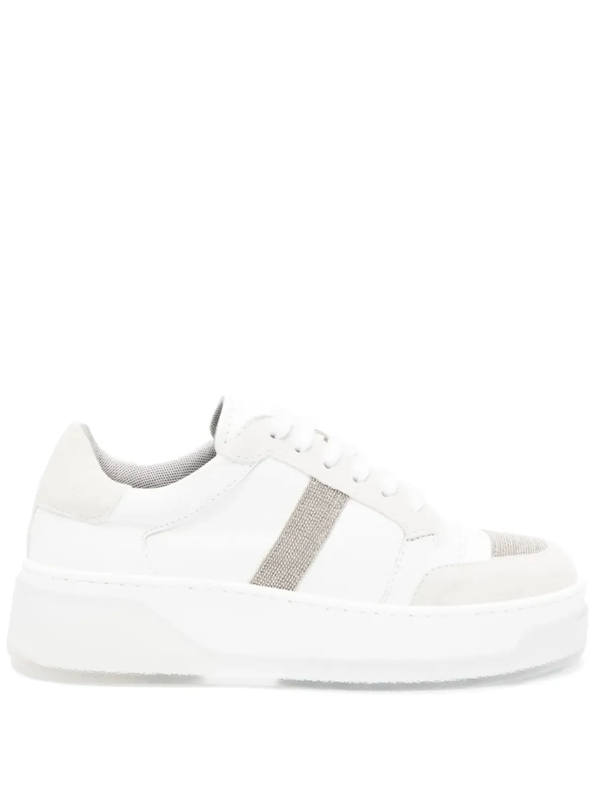 Fabiana Filippi glitter-detail low-top sneakers - 画像1
