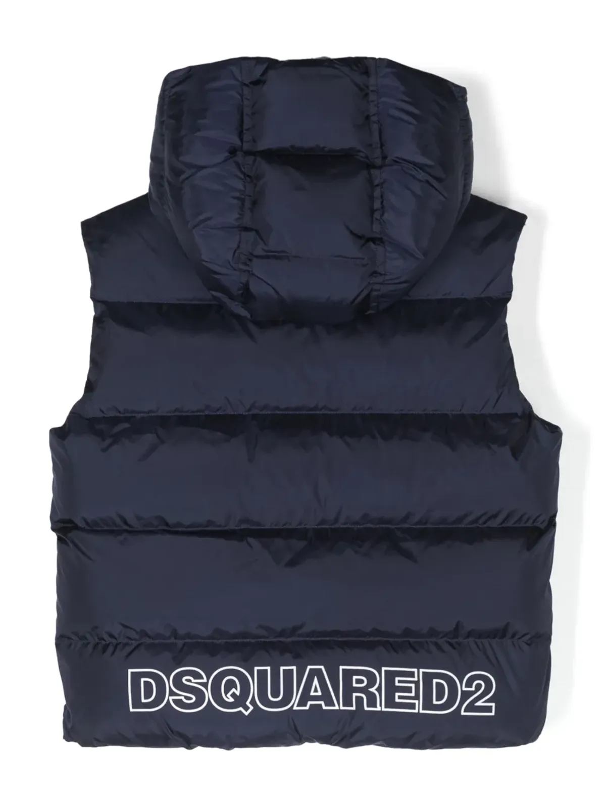 DSQUARED2 KIDS ロゴプリント パデッド フーデッド ジレ - 画像2