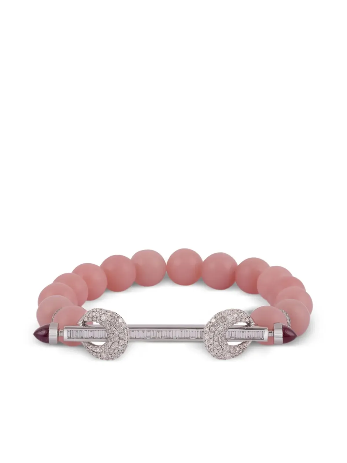 Ananya 18ktホワイトゴールド チャクラ ダイヤモンドとオパール ブレスレット - シルバー - 画像1