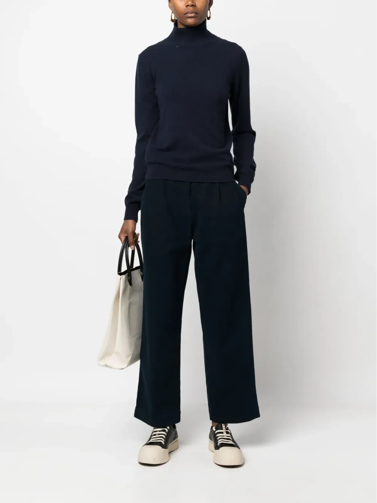 A.P.C. プリーツディテール ワイドレッグ コットンパンツ - 画像2