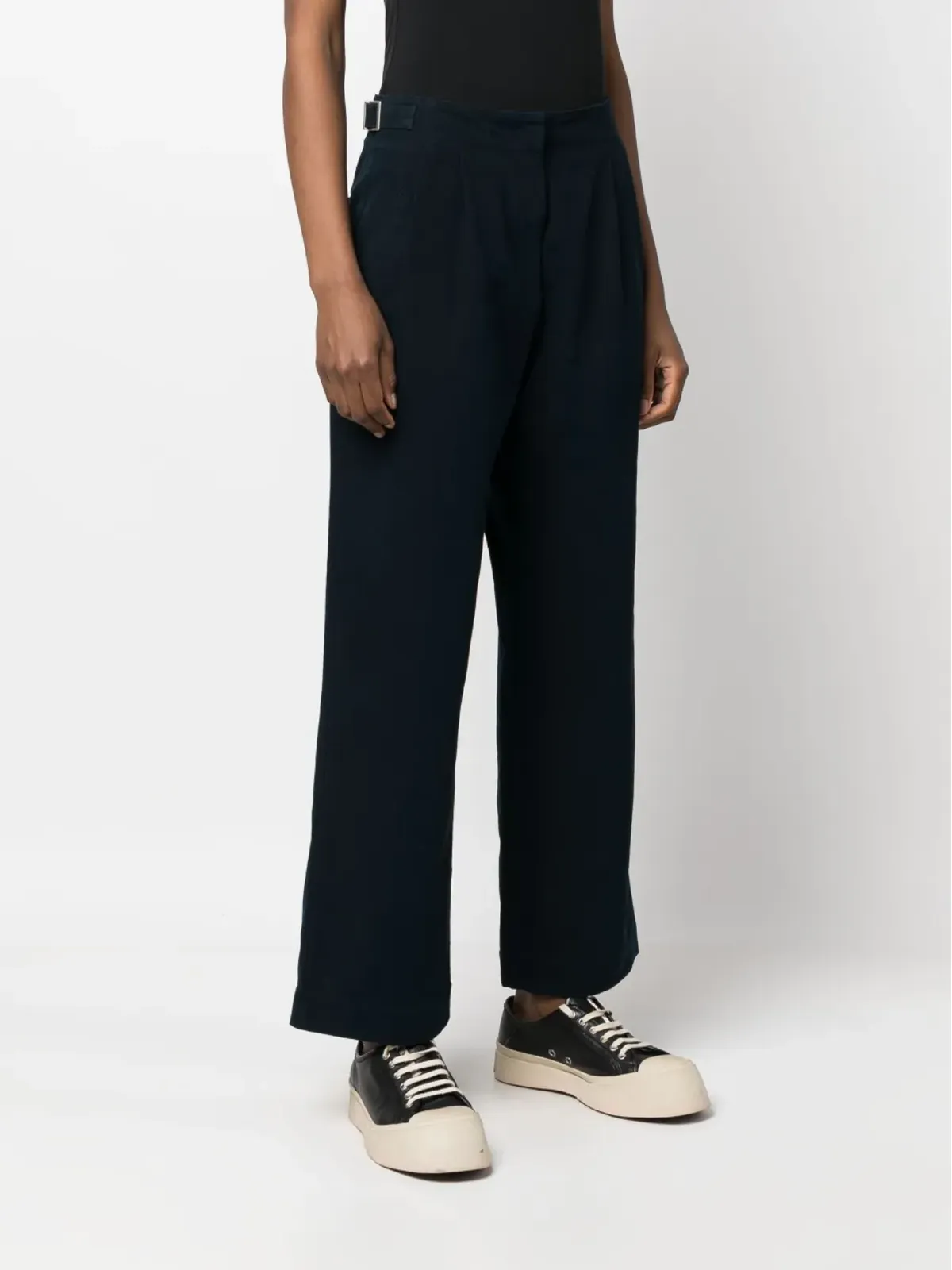 A.P.C. プリーツディテール ワイドレッグ コットンパンツ - 画像3