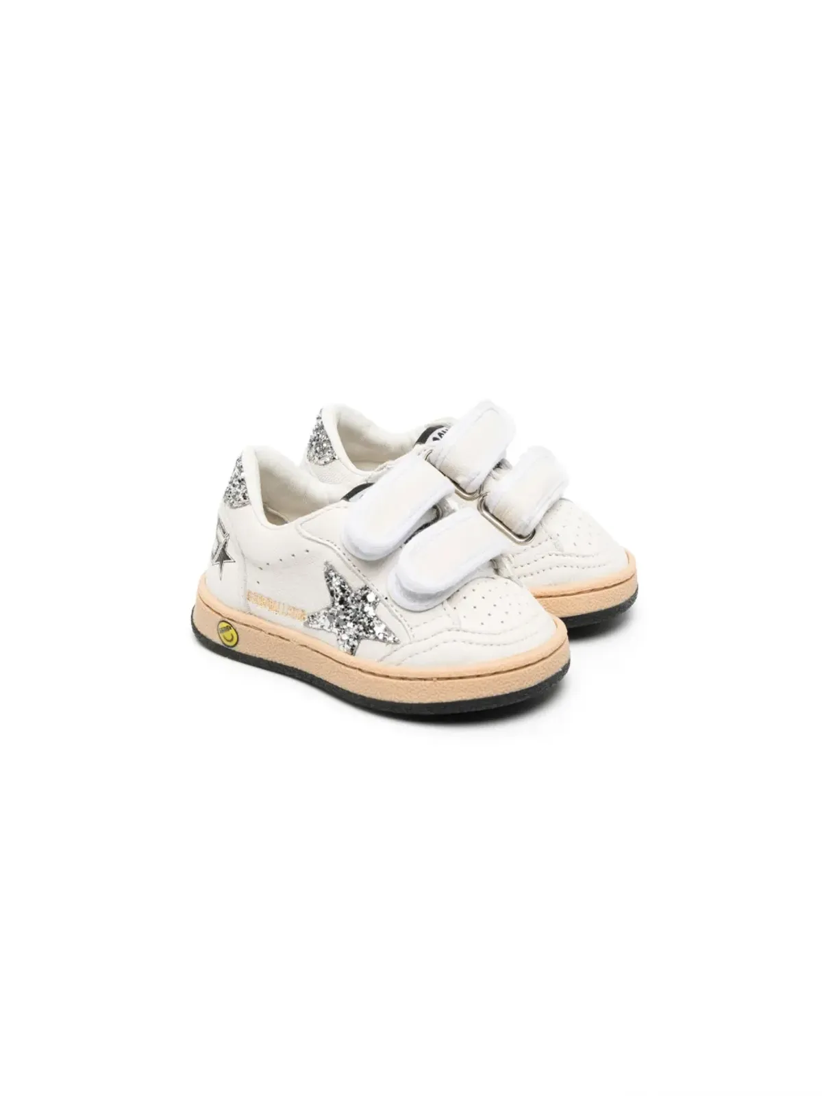Golden Goose Kids グリッター細工のタッチストラップスニーカー - 画像1