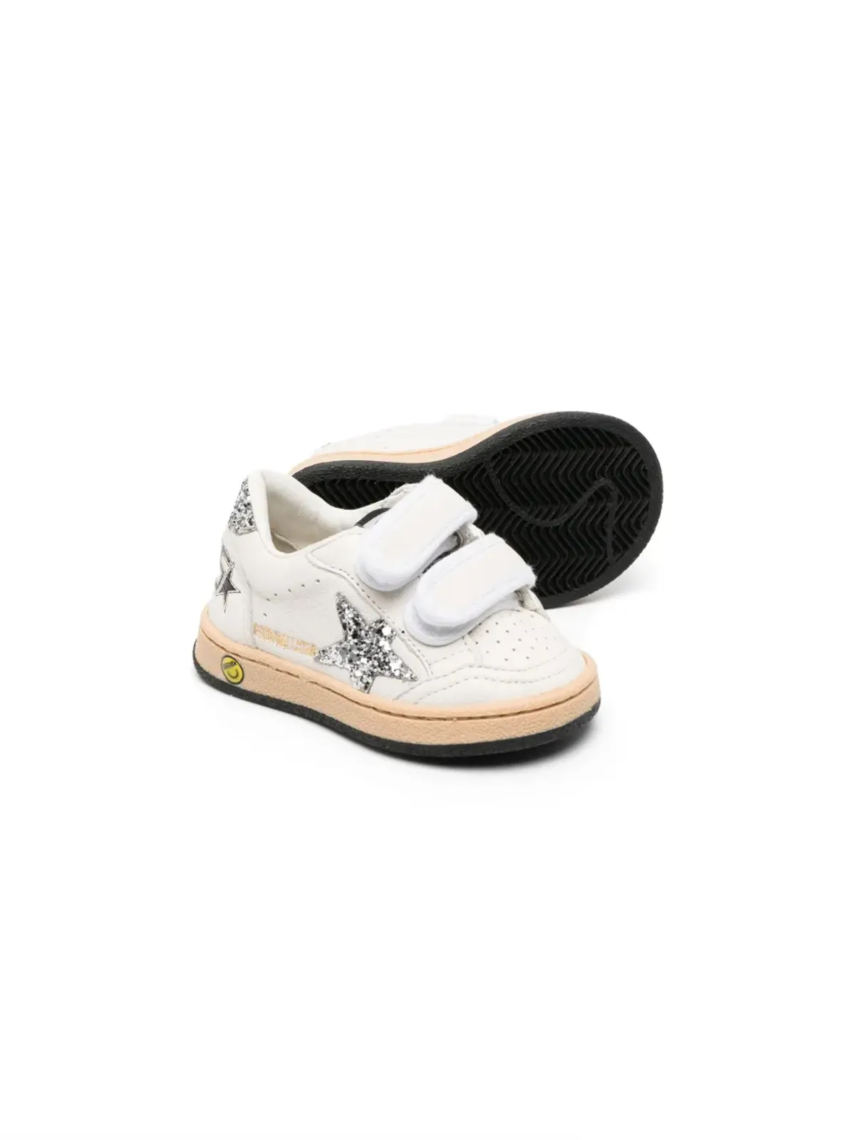 Golden Goose Kids グリッター細工のタッチストラップスニーカー - 画像2