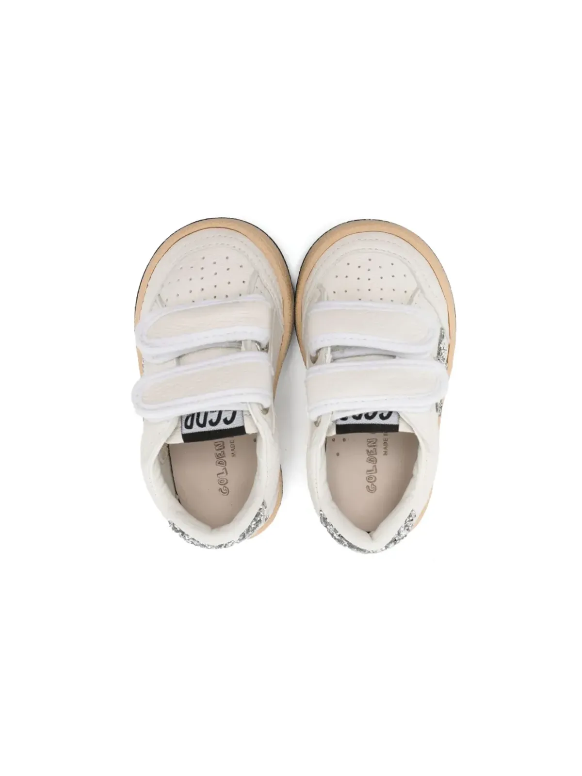 Golden Goose Kids グリッター細工のタッチストラップスニーカー - 画像3