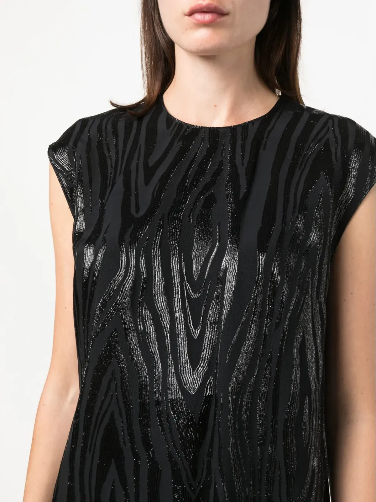 Stella McCartney モアレ風タンクトップ - ブラック - 画像5