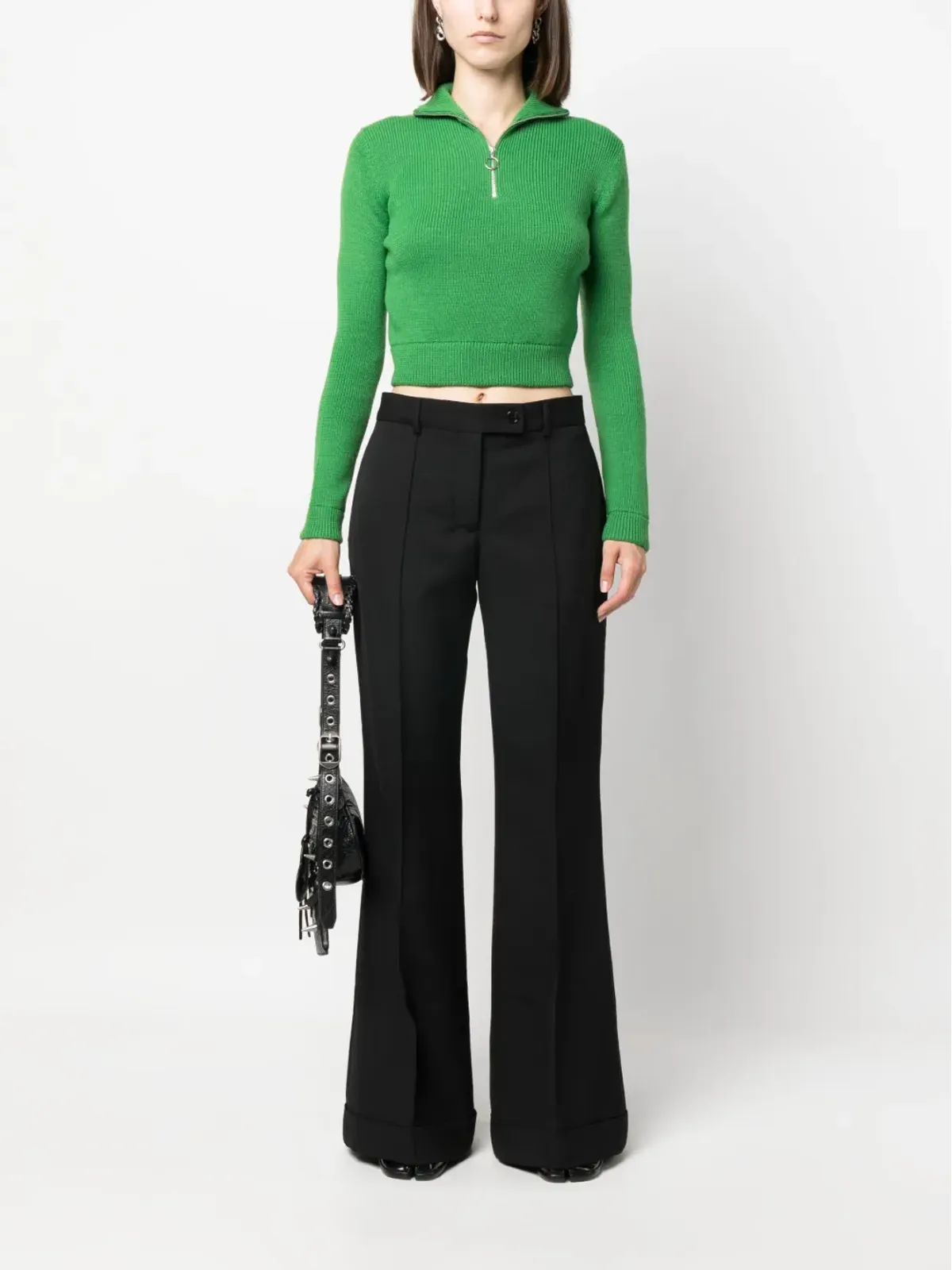Acne Studios ミッドライズ フレアパンツ ブラック - 画像2