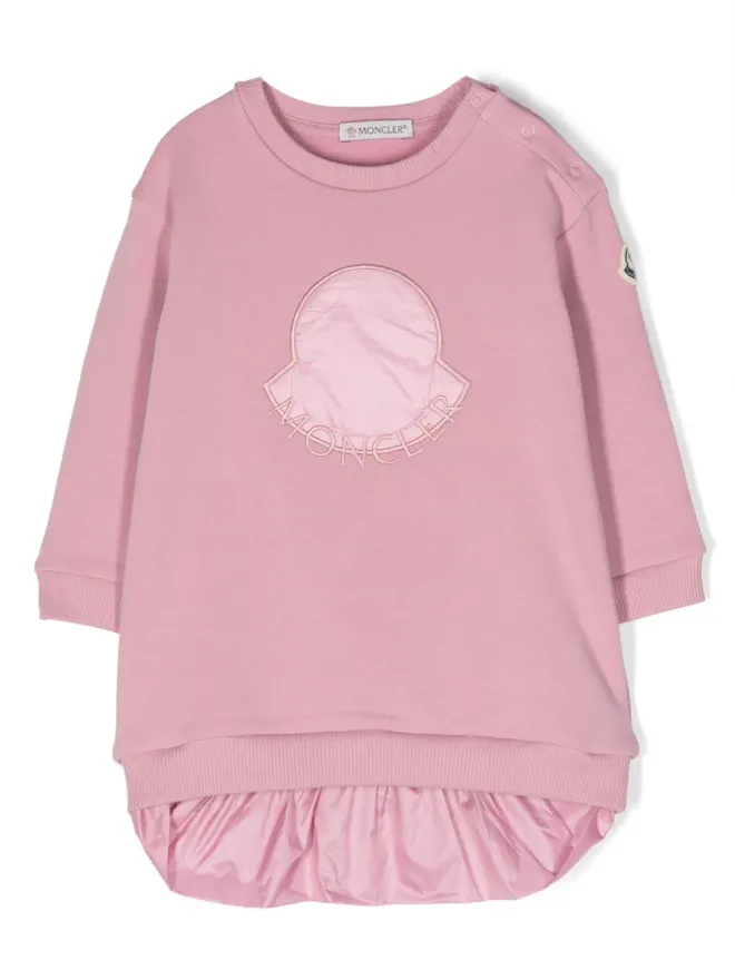 Moncler Enfant Moncler Enfant ロゴ刺繍 クルーネック ドレスの商品画像