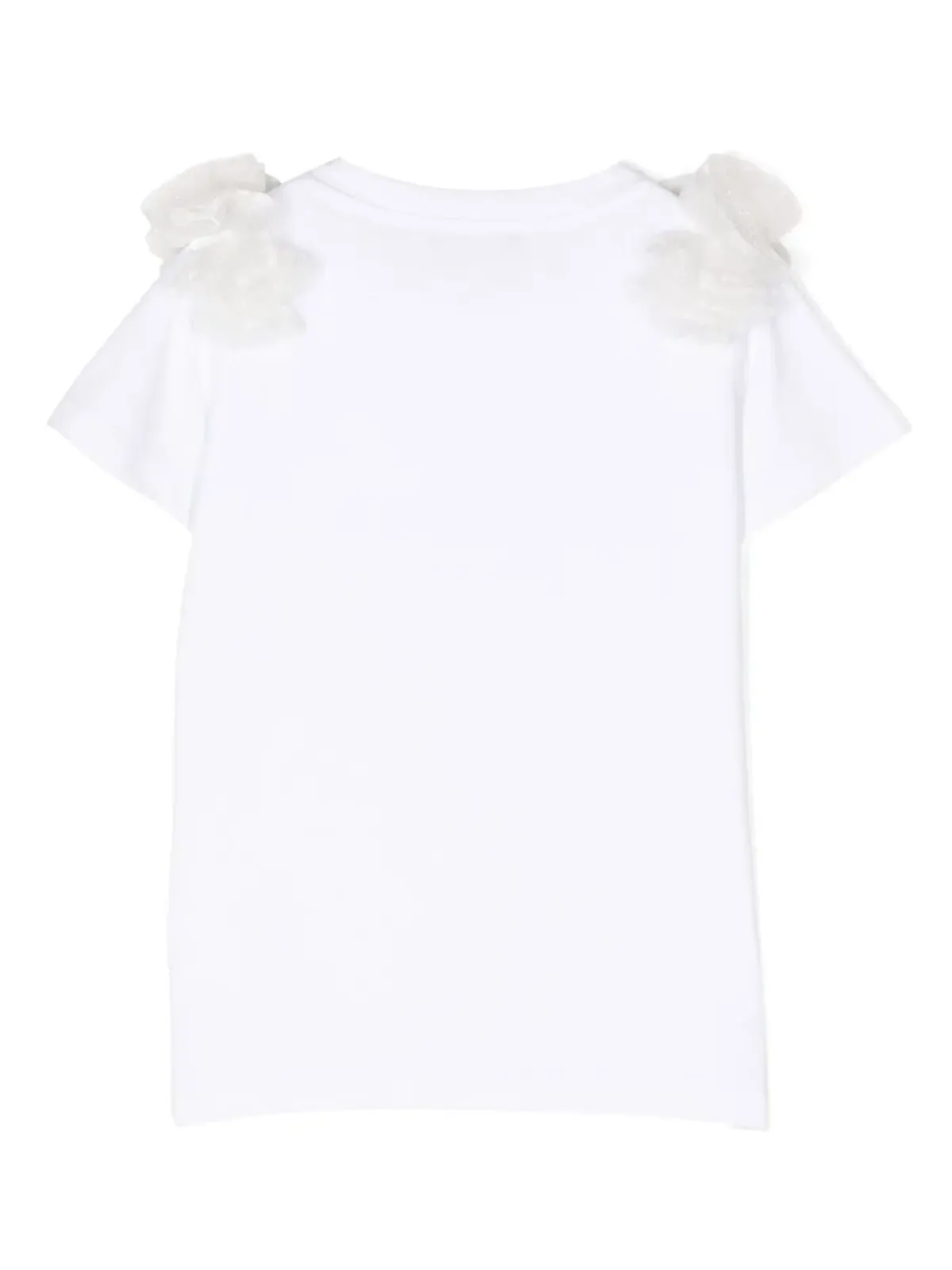 Balmain Kids ロゴ入り花モチーフアップリケ Tシャツ - 画像2