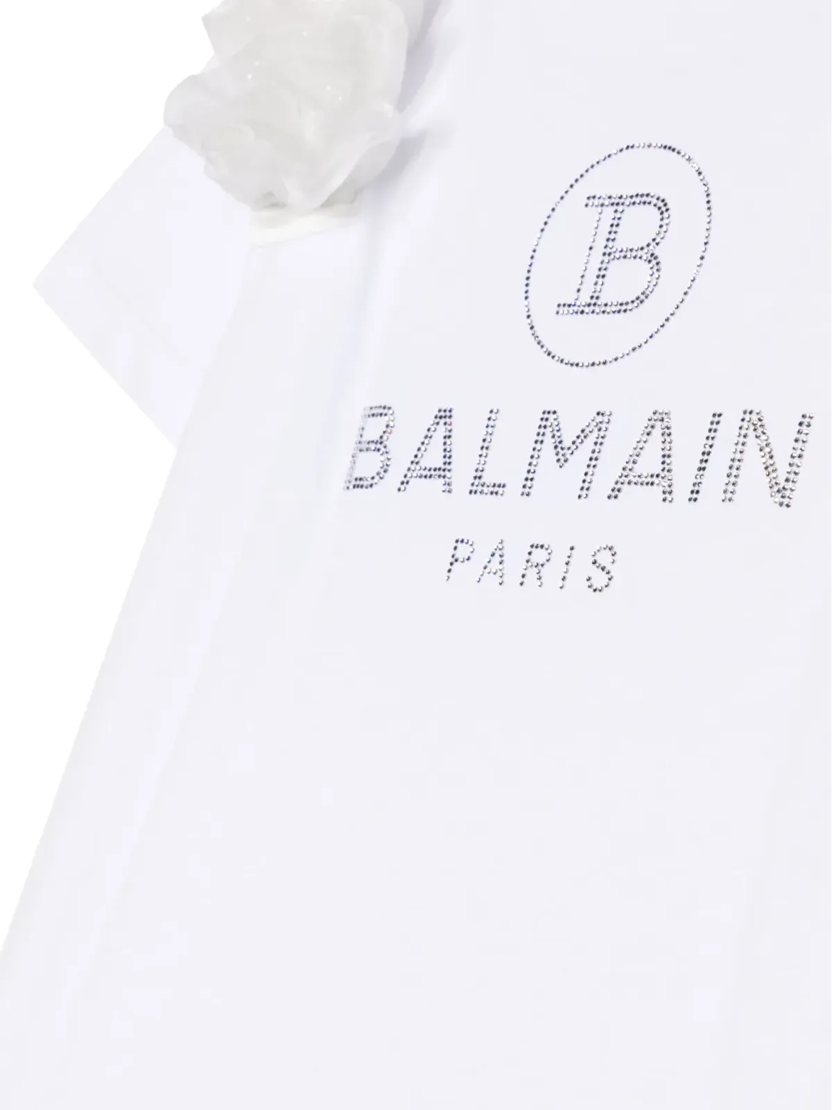 Balmain Kids ロゴ入り花モチーフアップリケ Tシャツ - 画像3
